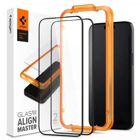 Spigen iPhone 15 Näytönsuoja GLAS.tR ALIGNmaster 2-pakkaus