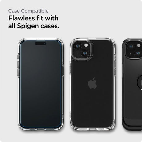 Spigen iPhone 15 Näytönsuoja GLAS.tR ALIGNmaster 2-pakkaus