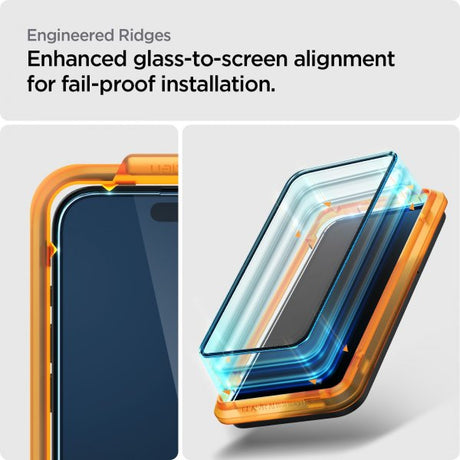 Spigen iPhone 15 Näytönsuoja GLAS.tR ALIGNmaster 2-pakkaus