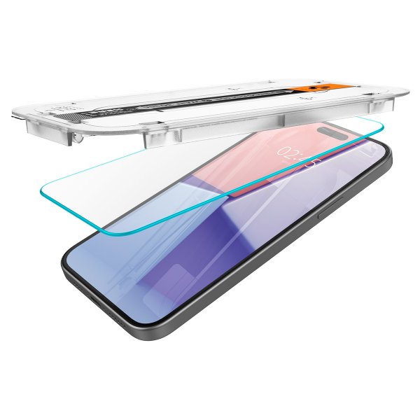 Spigen iPhone 15/iPhone 16 -näytönsuoja GLAS.tR EZ Fit 2 kpl