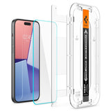 Spigen iPhone 15/iPhone 16 -näytönsuoja GLAS.tR EZ Fit 2 kpl