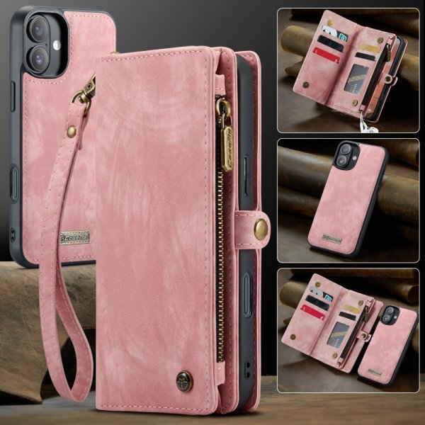 CaseMe iPhone 16 -kotelo 008-sarjan irrotettava suojakuori, pinkki
