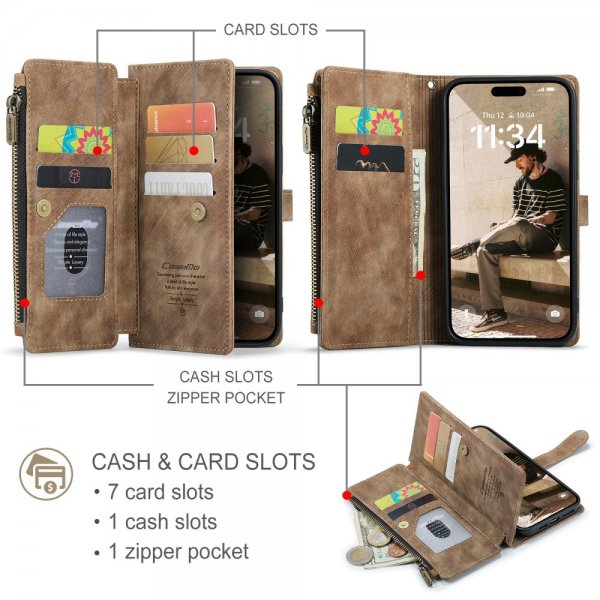 CaseMe iPhone 16 C30 Series Ruskea suojakotelo
