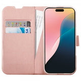 Vivanco iPhone 16 -suojakotelo Classic Wallet, ruusukulta