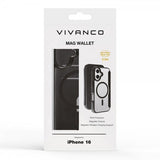 Vivanco iPhone 16 -kotelo Mag Wallet Musta