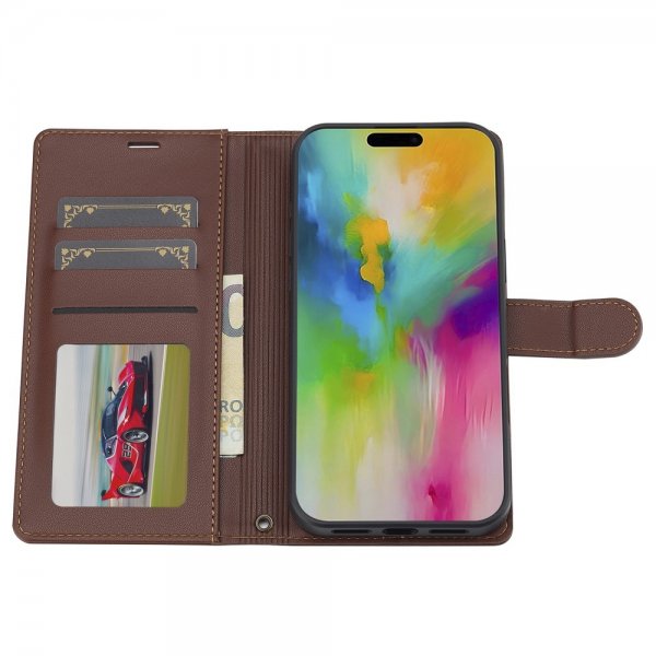 Lc.Imeeke iPhone 16 -kotelo irrotettavalla kuorella L2 Series MagSafe Ruskea