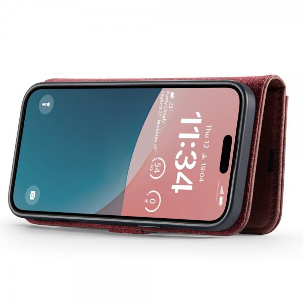 Dg.Ming iPhone 16 Kotelo Irrotettavalla Kuorella Punainen