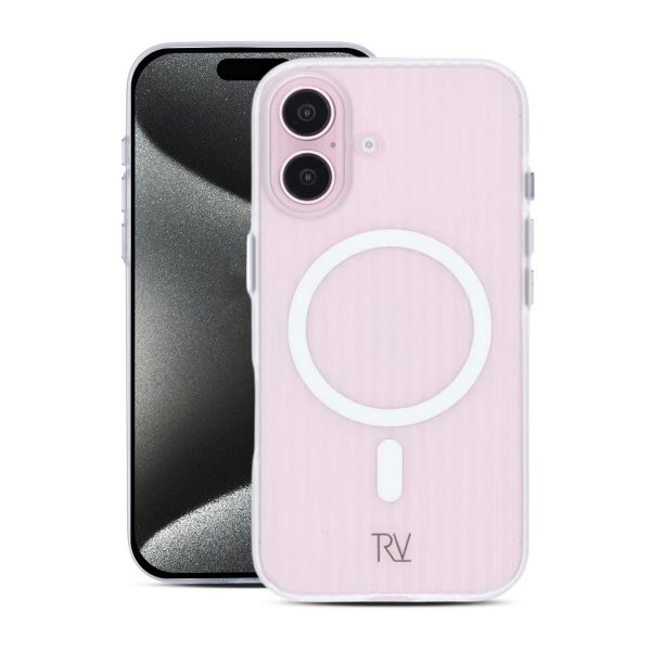 Rvelon iPhone 16 -kuori, aaltopahvimainen MagSafe, läpinäkyvä