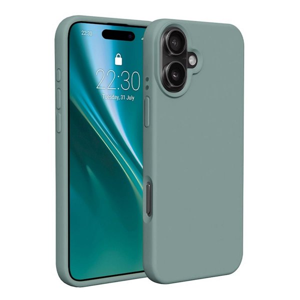 iPhone 16 Kuoret Silikoni Tummanvihreä