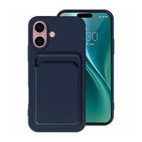 iPhone 16 Kuoret Korttiteline Sininen
