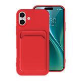 iPhone 16 Kuoret Korttiteline Punainen