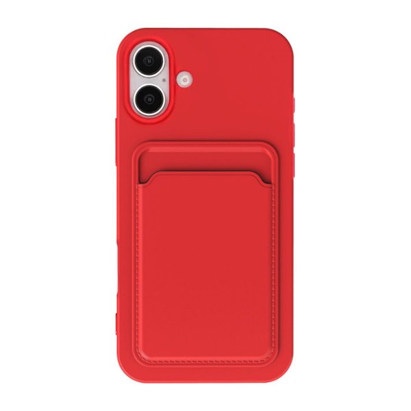 iPhone 16 Kuoret Korttiteline Punainen