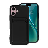 iPhone 16 Kuoret Korttiteline Musta