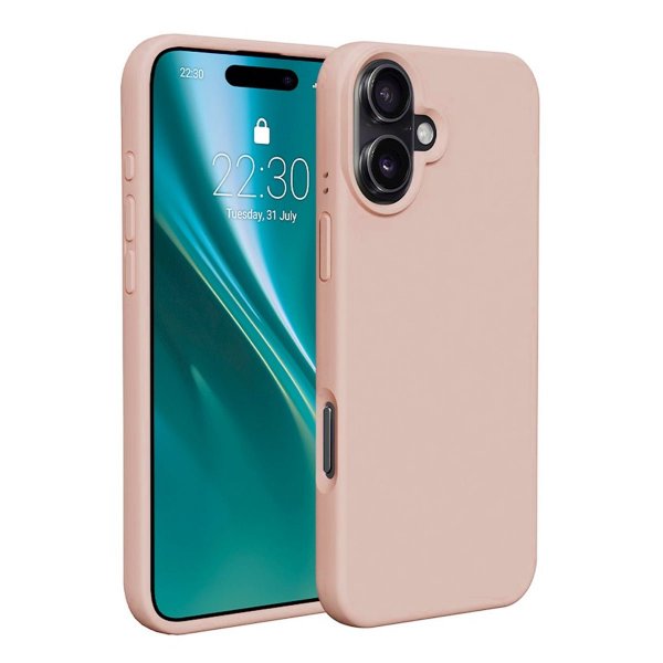 iPhone 16 Silikonikuori Vaaleanpunainen