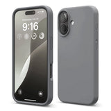 Rvelon iPhone 16 -silikonisuojakuori, harmaa