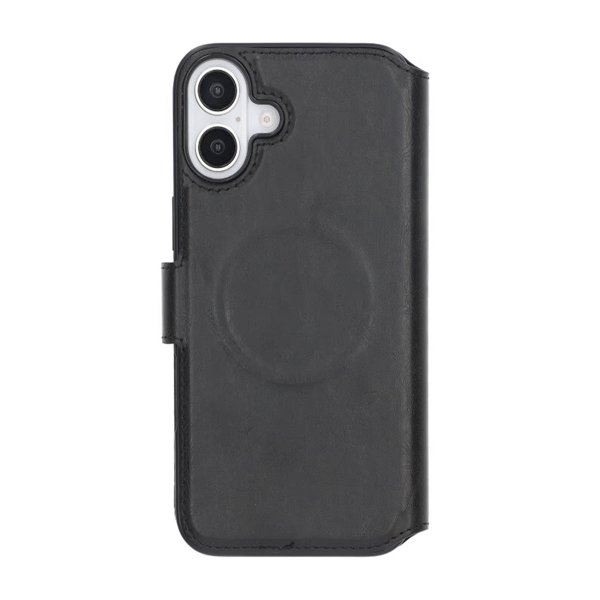 Rvelon iPhone 16 -suojakuori, 4 korttipaikkaa, MagSafe, musta