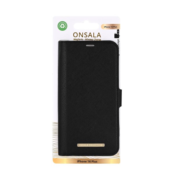 Onsala iPhone 16 Plus -kotelo, MagSeries, irrotettava kuori, musta