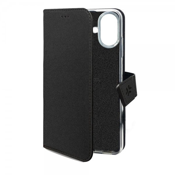 Celly iPhone 16 Plus Fodral Wally Wallet Case Musta