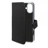 Celly iPhone 16 Plus Fodral Wally Wallet Case Musta