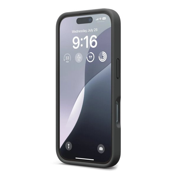 Rvelon iPhone 16 Plus Silikonisuojakuori Musta