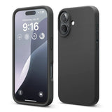 Rvelon iPhone 16 Plus Silikonisuojakuori Musta