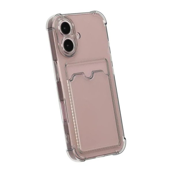 iPhone 16 Plus Kuori Korttipidike Iskunkestävä Musta