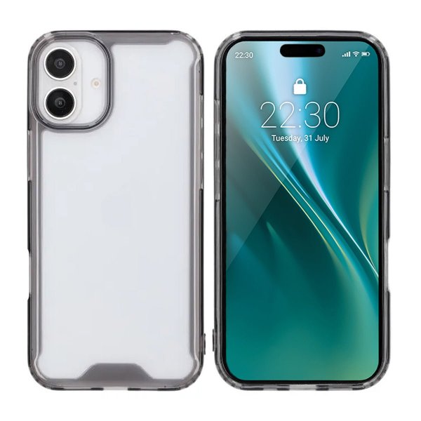iPhone 16 Plus Kuoret Iskunkestävä Musta