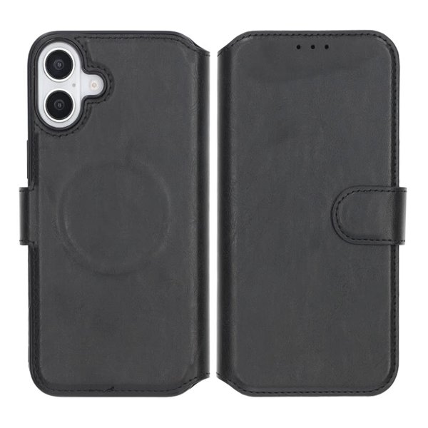 Rvelon iPhone 16 Plus -kotelo, 4 korttipaikkaa, MagSafe, musta