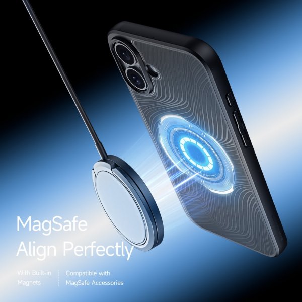 Dux Ducis iPhone 16 Plus -suojakuori Aimo Series MagSafe Musta