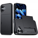 iPhone 16 Plus Kuori Card Slide Musta