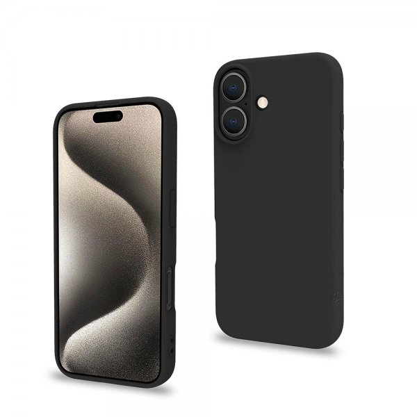 Celly iPhone 16 Plus Kuori CROMO Musta