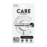 CARE by PanzerGlass iPhone 16 Plus -suojakuori Kickstand MagSafe, hopea