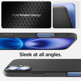 Spigen iPhone 16 Plus Kuori Liquid Air Mattamusta
