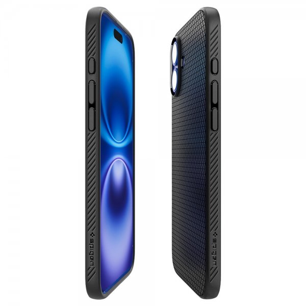 Spigen iPhone 16 Plus Kuori Liquid Air Mattamusta