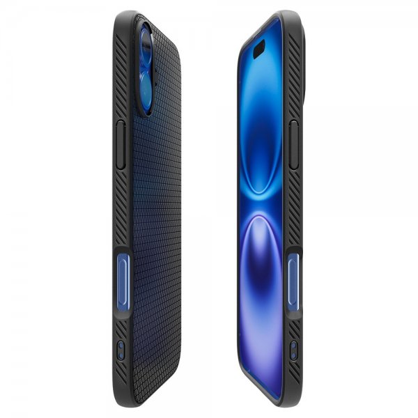 Spigen iPhone 16 Plus Kuori Liquid Air Mattamusta