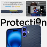 Spigen iPhone 16 Plus Kuori Liquid Air Navy Blue