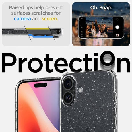 Spigen iPhone 16 Plus Kuori Liquid Crystal Glitter Crystal Quartz