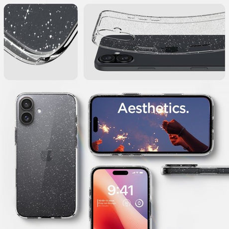 Spigen iPhone 16 Plus Kuori Liquid Crystal Glitter Crystal Quartz