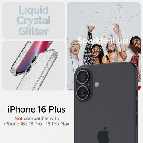 Spigen iPhone 16 Plus Kuori Liquid Crystal Glitter Crystal Quartz