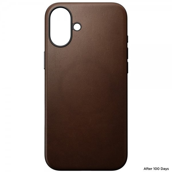Nomad iPhone 16 Plus -suojakuori Modern Leather Case, ruskea