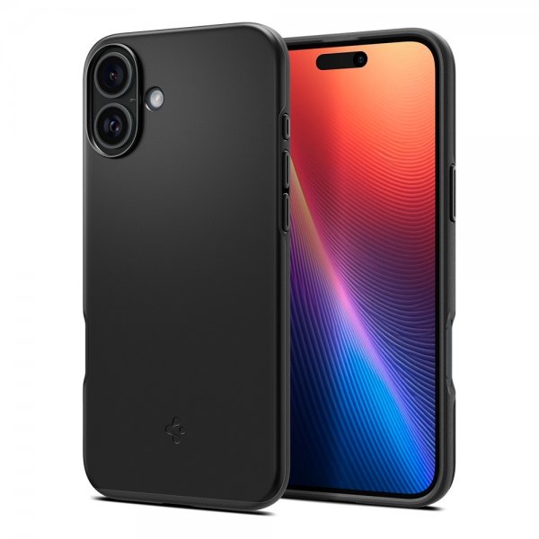 Spigen iPhone 16 Plus -suojakuori Thin Fit MagFit, musta