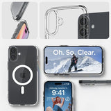 Spigen iPhone 16 Plus -suojakuori Ultra Hybrid MagFit, valkoinen