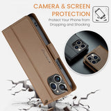 CaseMe iPhone 16 Pro -suojakuori, 023-sarja, ruskea