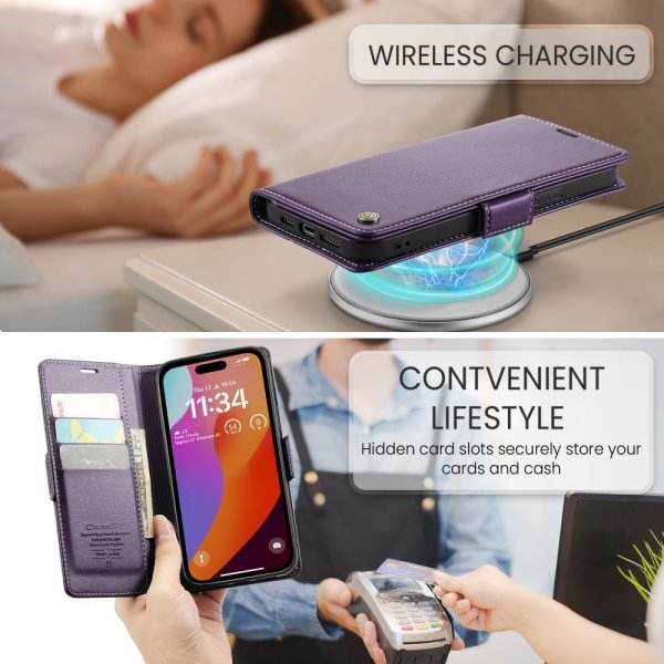 CaseMe iPhone 16 Pro -suojakuori, 023-sarja, violetti