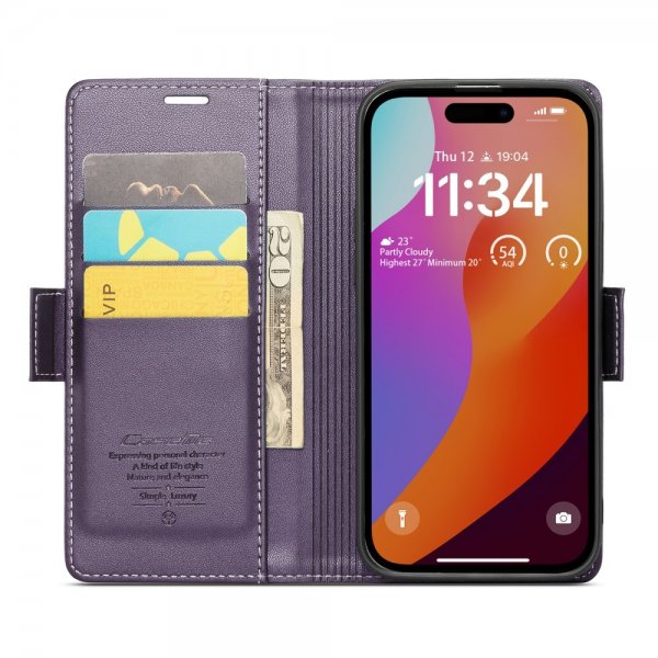 CaseMe iPhone 16 Pro -suojakuori, 023-sarja, violetti