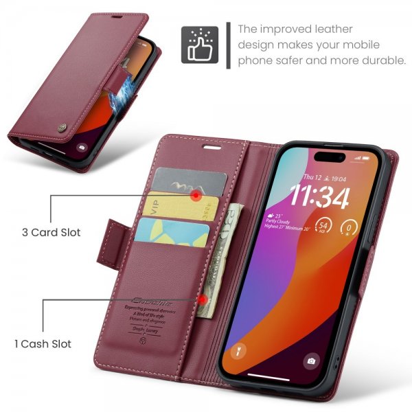 CaseMe iPhone 16 Pro -kuori 023 Series Punainen