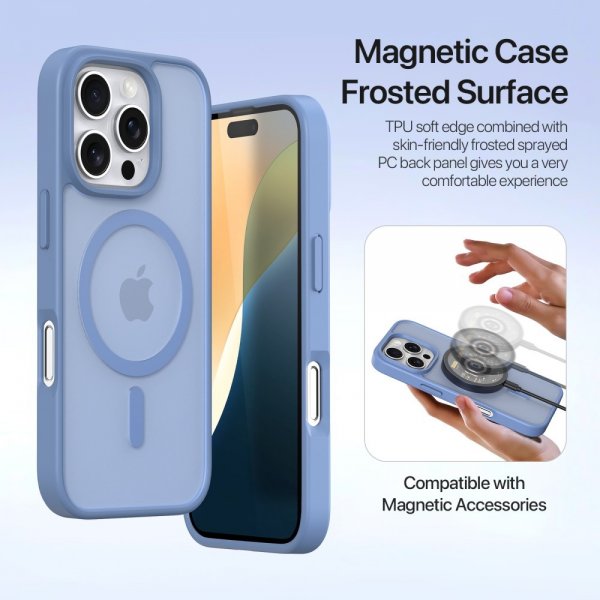 Dux Ducis iPhone 16 Pro -suojakuori 2-in-1 Lawa Series MagSafe, sininen