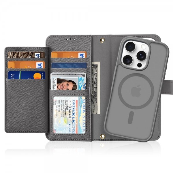 Dux Ducis iPhone 16 Pro -kuoret 2-in-1 Lawa Series MagSafe harmaa