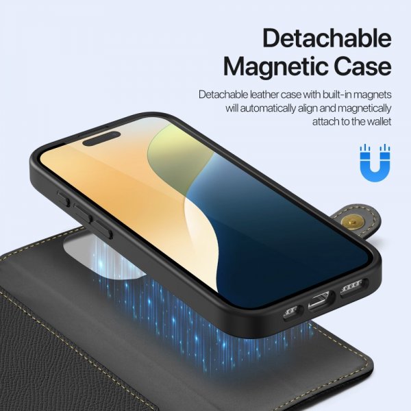Dux Ducis iPhone 16 Pro 2-in-1 Lawa Series MagSafe -kuori, musta