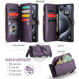 CaseMe iPhone 16 Pro -suojakuori, C36-sarja, violetti
